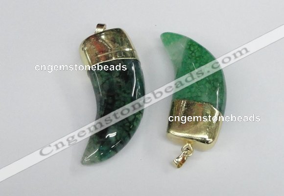 NGP2389 20*48mm - 22*50mm oxhorn agate gemstone pendants