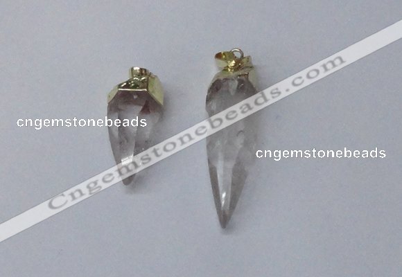 NGP2408 14*35mm - 16*50mm sticks white crystal pendants wholesale