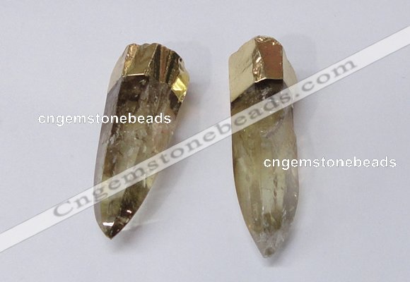 NGP2415 15*60mm - 18*70mm sticks quartz pendants wholesale