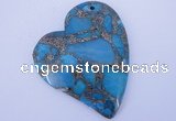 NGP242 39*47mm dyed golden turquoise & pyrite gemstone pendants