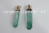 NGP2422 10*45mm - 12*55mm sticks dyed white crystal pendants