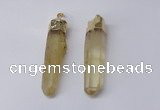 NGP2425 15*50mm - 18*65mm sticks dyed white crystal pendants