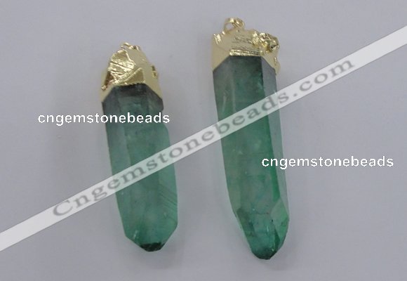 NGP2429 15*50mm - 18*65mm sticks dyed white crystal pendants