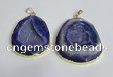 NGP2433 30*40mm - 40*45mm freeform druzy agate pendants wholesale