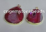 NGP2434 30*40mm - 40*45mm freeform druzy agate pendants wholesale