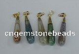 NGP2438 10*40mm teardrop agate gemstone pendants wholesale