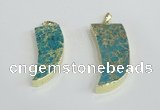 NGP2442 18*40mm - 20*50mm horn sea sediment jasper pendants