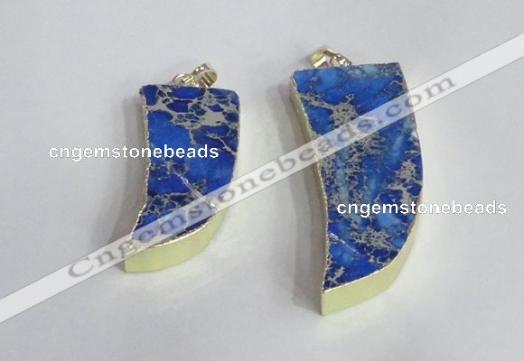 NGP2444 18*40mm - 20*50mm horn sea sediment jasper pendants