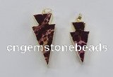 NGP2448 18*38mm - 22*45mm arrowhead sea sediment jasper pendants