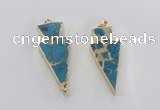 NGP2450 18*38mm - 22*45mm arrowhead sea sediment jasper pendants