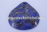 NGP247 42*44mm dyed golden turquoise & pyrite gemstone pendants