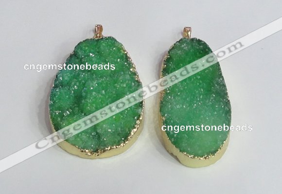 NGP2474 45*55mm - 50*65mm freeform druzy agate pendants wholesale