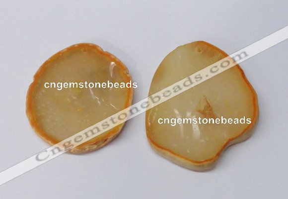 NGP2480 45*50mm - 55*65mm freeform agate gemstone pendants