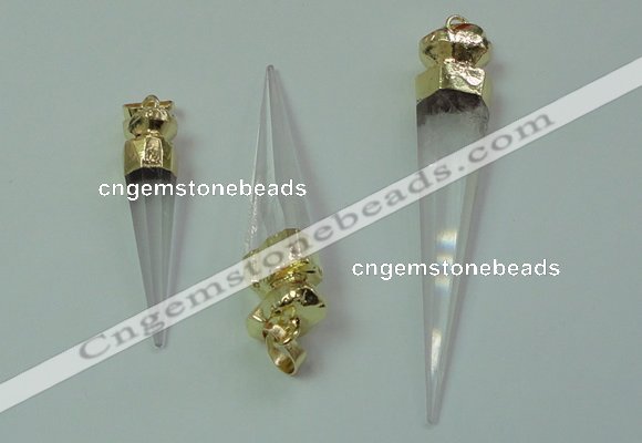 NGP2492 8*35mm - 12*55mm sticks white crystal pendants wholesale