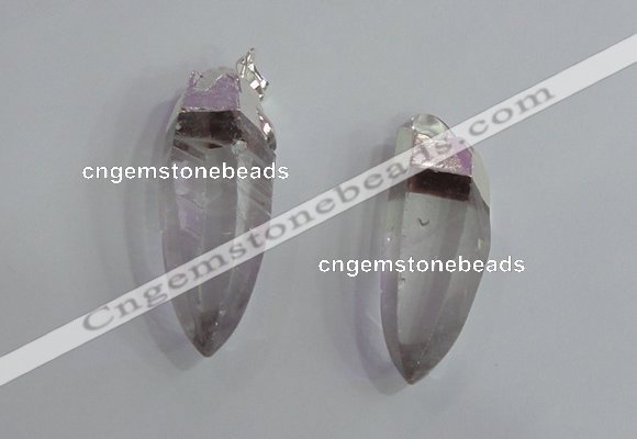 NGP2494 14*35mm - 16*50mm sticks white crystal pendants wholesale