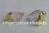 NGP2503 20*35mm - 25*35mm faceted nuggets white crystal pendants