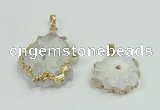 NGP2505 18*25mm - 30*40mm freeform druzy agate pendants