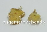 NGP2506 18*25mm - 30*40mm freeform druzy agate pendants