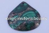 NGP251 43*45mm fashion malachite & pyrite gemstone pendants