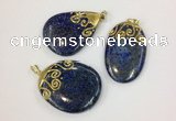 NGP2519 30*45mm - 40*50mm freefrom lapis lazuli pendants