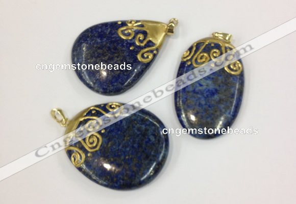 NGP2519 30*45mm - 40*50mm freefrom lapis lazuli pendants