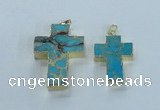 NGP2535 30*40mm - 40*50mm cross sea sediment jasper pendants