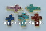 NGP2538 30*40mm - 40*50mm cross sea sediment jasper pendants