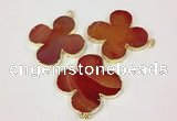 NGP2542 53*53mm - 56*56mm flower agate gemstone pendants