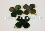 NGP2543 53*53mm - 56*56mm flower agate gemstone pendants