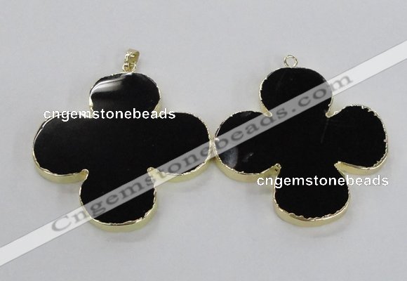 NGP2545 53*53mm - 56*56mm flower agate gemstone pendants