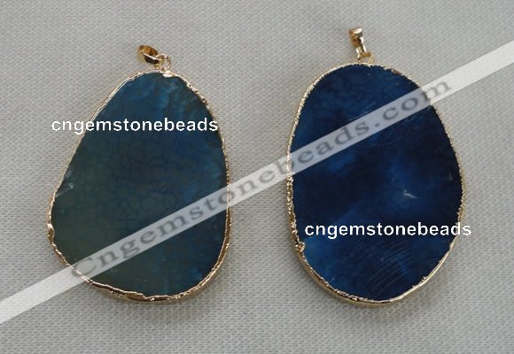 NGP2550 45*60mm - 48*65mm freeform agate gemstone pendants