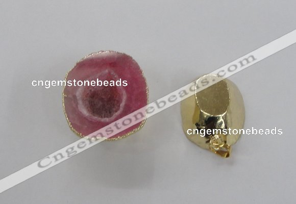 NGP2555 25*35mm - 30*40mm freeform druzy agate gemstone pendants