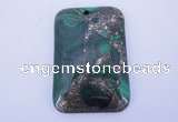 NGP256 31*47mm fashion malachite & pyrite gemstone pendants