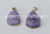 NGP2563 22*30mm teardrop druzy agate gemstone pendants