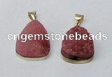 NGP2564 22*30mm teardrop druzy agate gemstone pendants