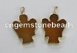 NGP2578 30*40mm angel agate gemstone pendants wholesale