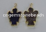 NGP2579 30*40mm angel agate gemstone pendants wholesale