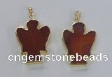 NGP2580 30*40mm angel agate gemstone pendants wholesale