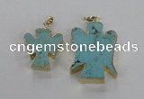 NGP2586 25*35mm - 38*48mm angel turquoise pendants wholesale