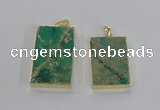 NGP2617 20*40mm - 25*45mm rectangle sea sediment jasper pendants