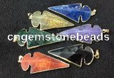 NGP2662 24*53mm - 26*55mm arrowhead agate pendants wholesale