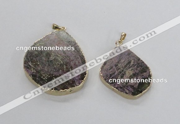 NGP2675 25*35mm - 40*45mm freeform tourmaline gemstone pendants