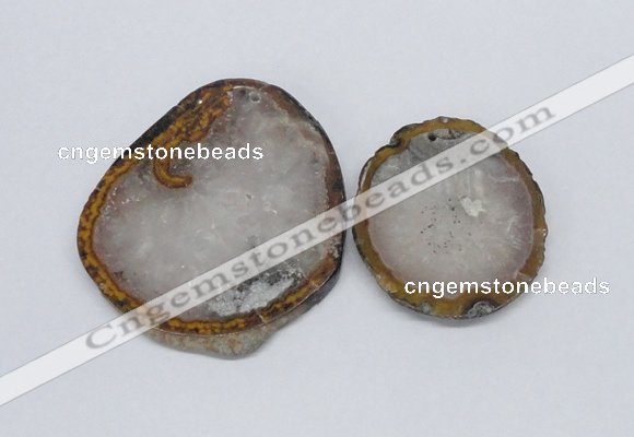 NGP2710 45*50mm - 55*75mm freeform druzy agate pendants