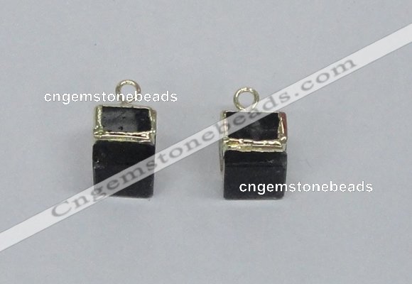 NGP2730 11*13mm - 12*15mm cube smoky quartz gemstone pendants