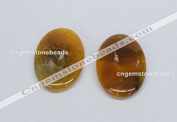 NGP2746 35*50mm oval agate gemstone pendants wholesale