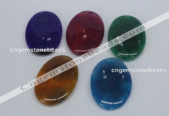 NGP2751 35*50mm oval agate gemstone pendants wholesale