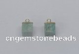 NGP2779 10*12mm - 12*14mm cube amazonite gemstone pendants