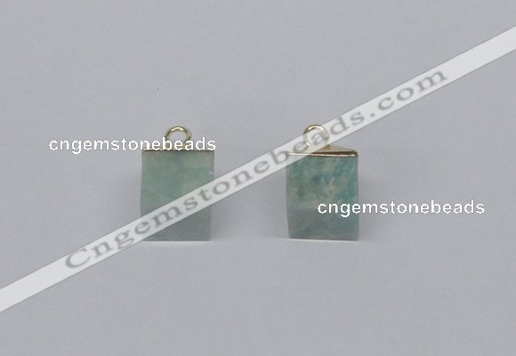 NGP2779 10*12mm - 12*14mm cube amazonite gemstone pendants