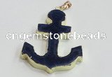 NGP2787 40*50mm anchor agate gemstone pendants wholesale