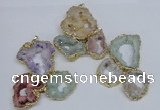 NGP2792 25*30mm - 40*45mm freeform druzy agate pendants